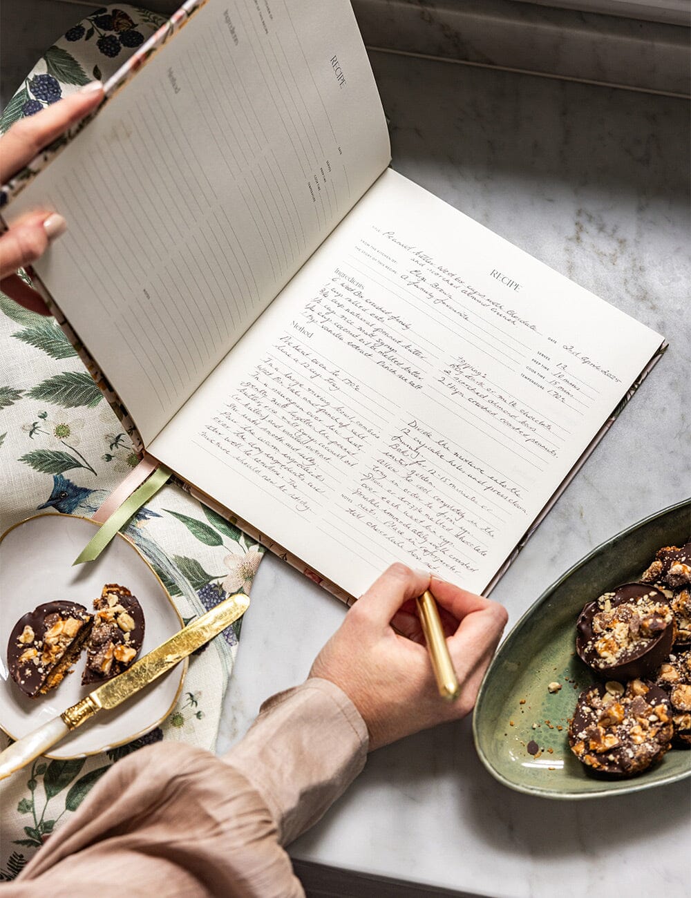 Bespoke Letterpress Heirloom Recipe Book Journal