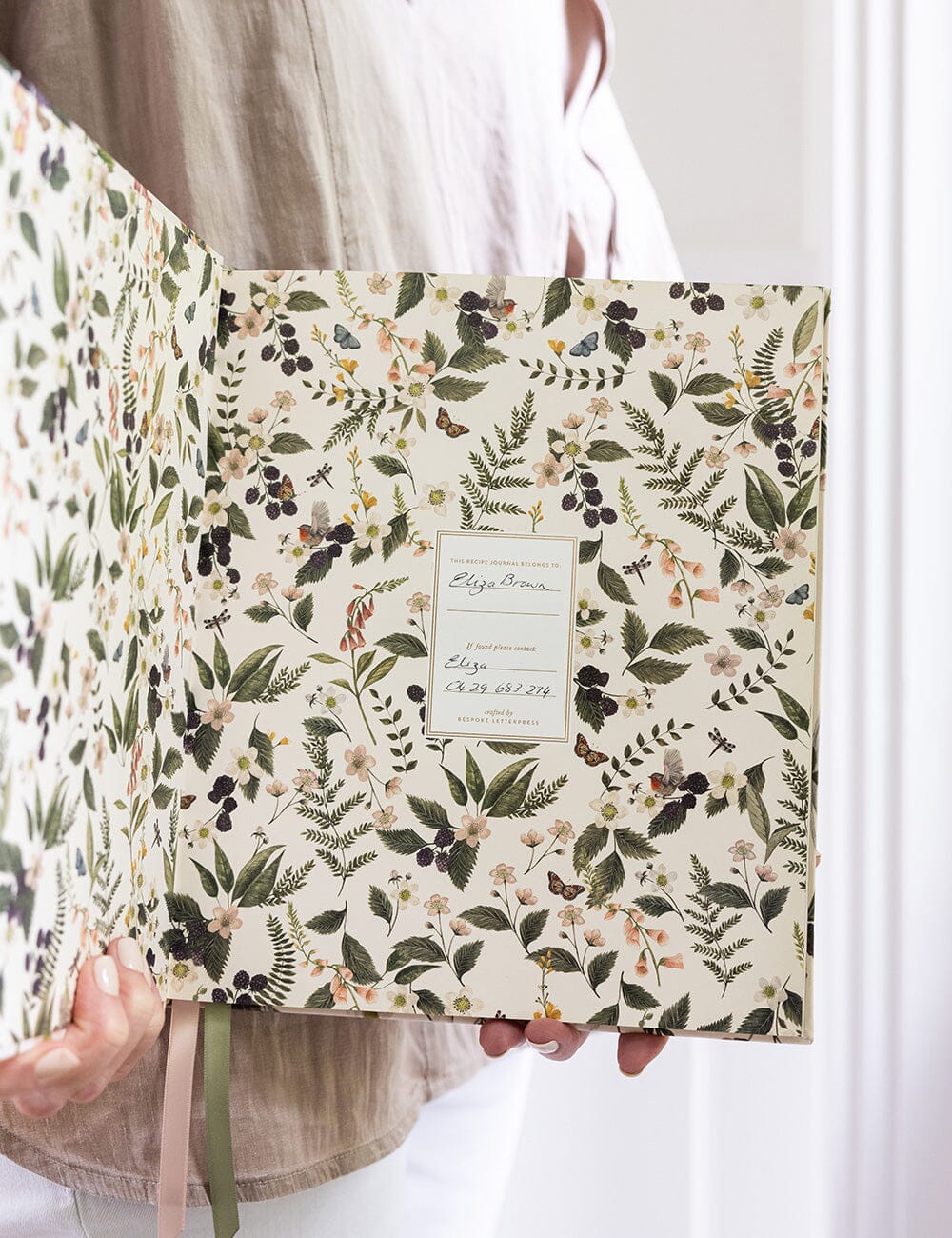 Bespoke Letterpress Heirloom Recipe Book Journal