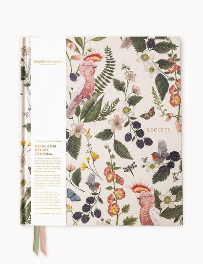 Bespoke Letterpress Heirloom Recipe Book Journal