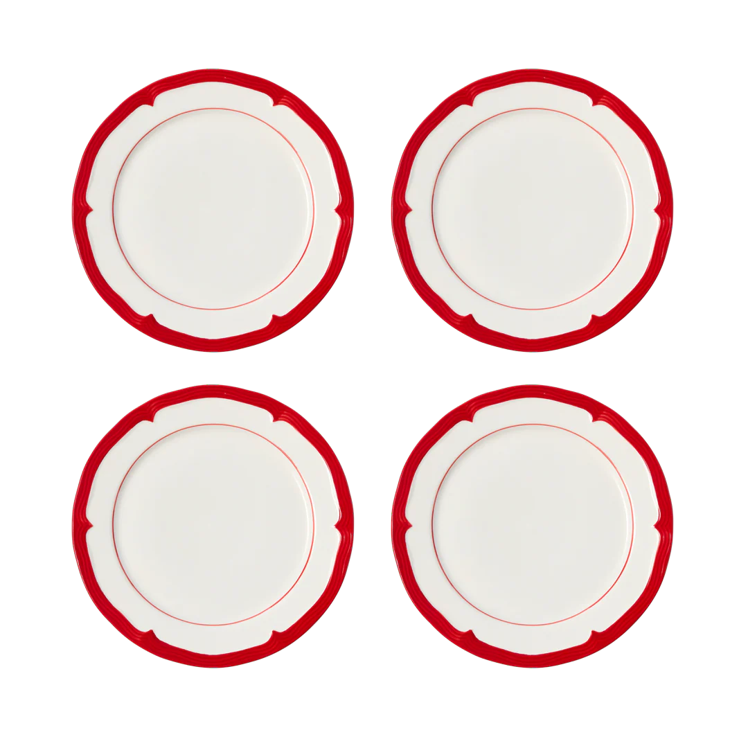 Soft Scallop Embossed Dinner Plate - Set of 4