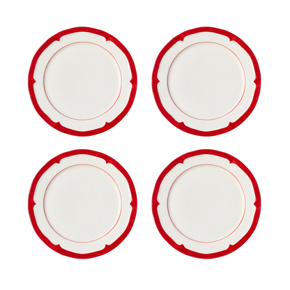 Soft Scallop Embossed Dinner Plate - Set of 4