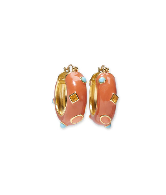 Enameled La Bomba Hoops
