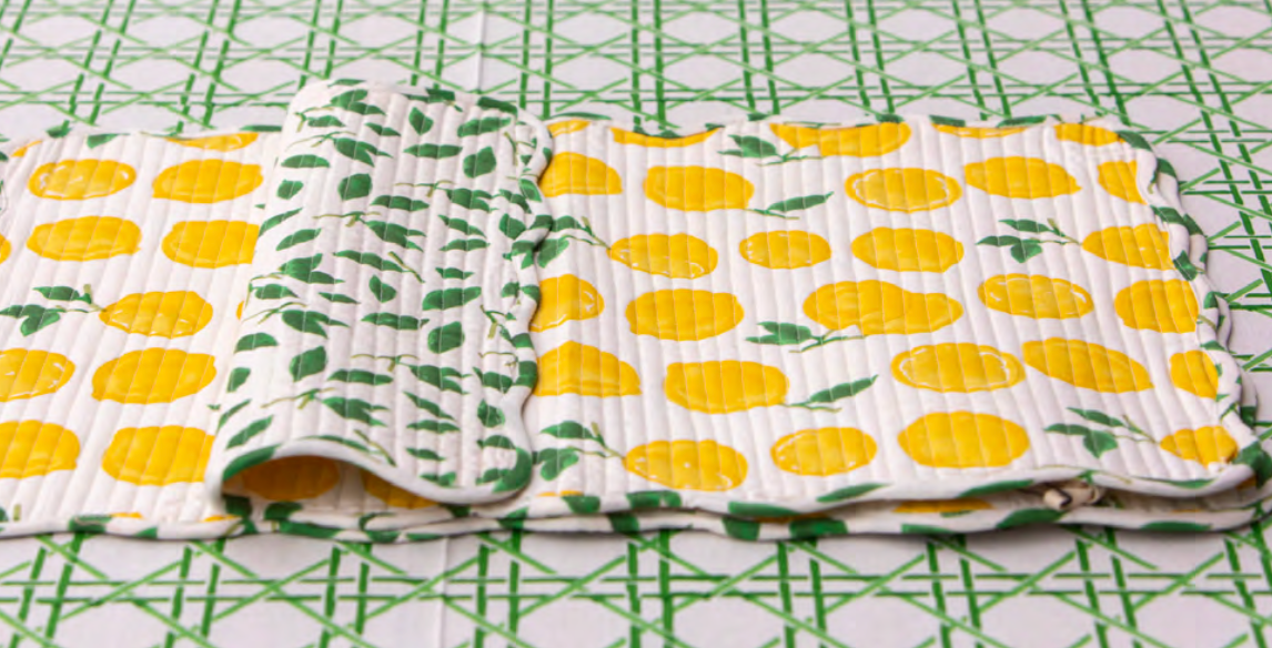 Mandalay Designs Citrus Leaves Table Linen