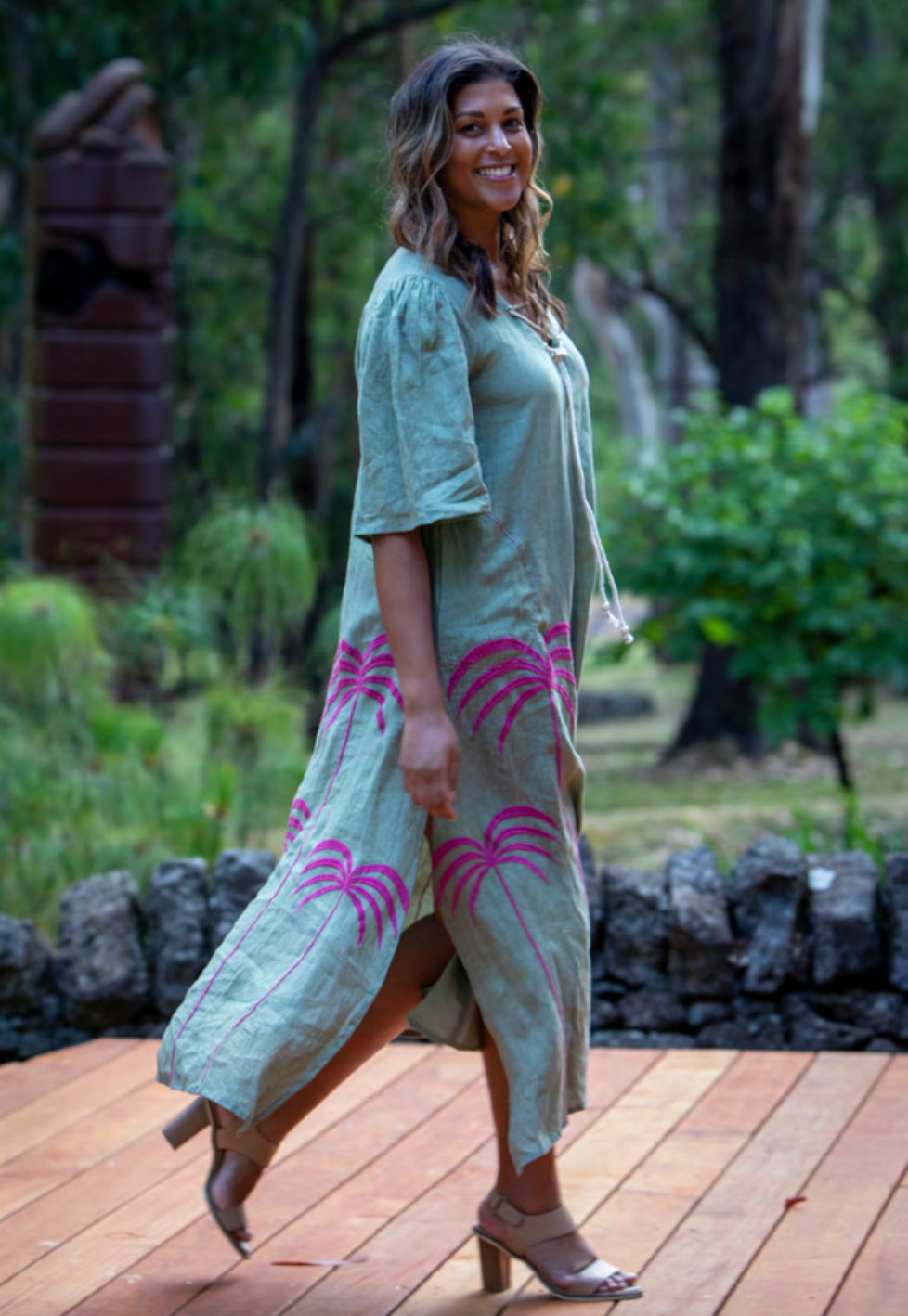 Mandalay Palm Maxi Dress