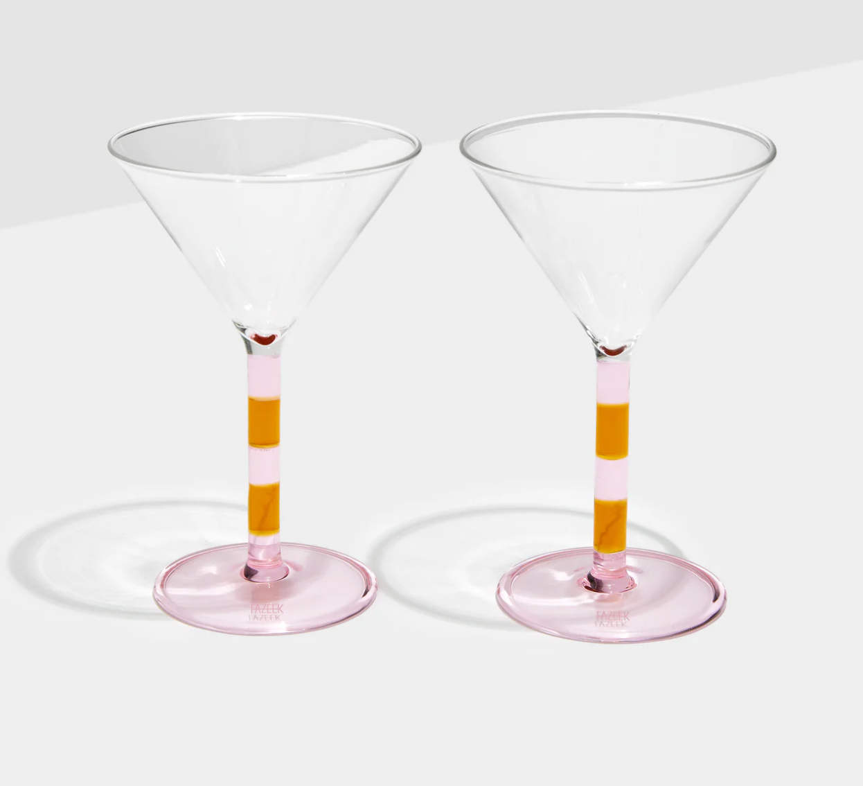 Fazeek Stripe Martini Glasses WAS $100