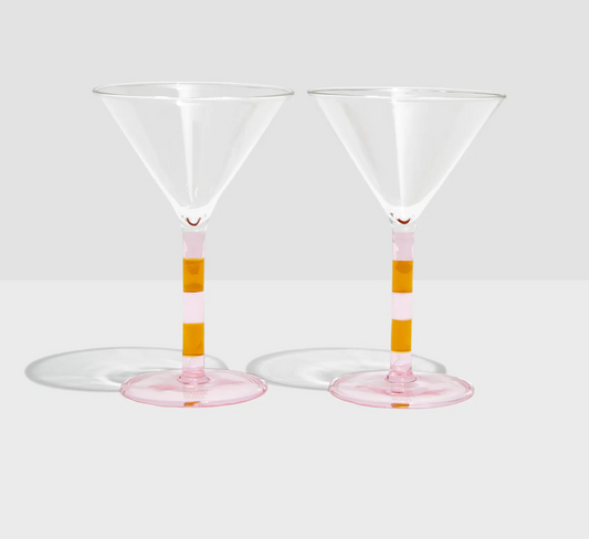 Fazeek Stripe Martini Glasses