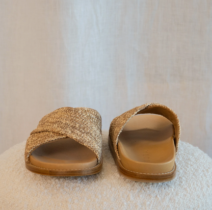 Tanora Tatan Raffia Slides