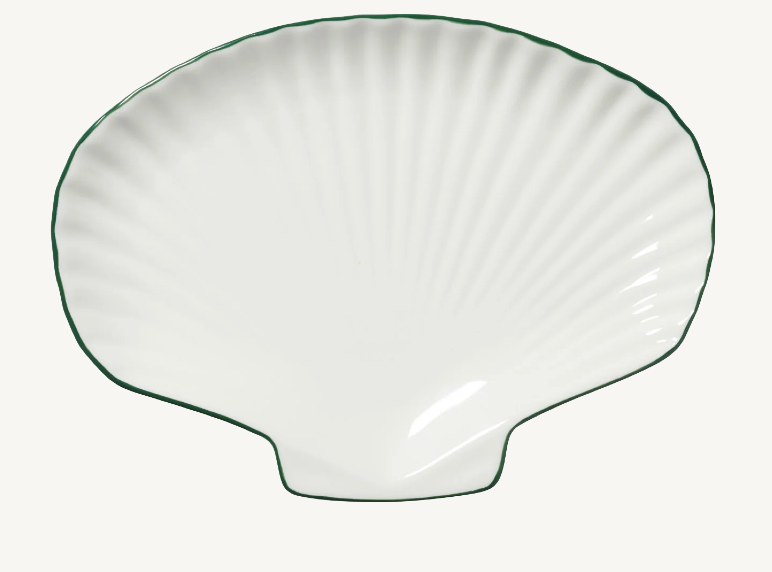 Shell Edge Rim Plates Shell Plate with Green edge – Belinda's Store Yamba