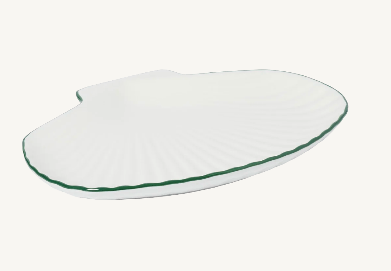 Shell Plate with Green edge