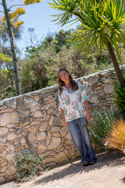 Mandalay Seaweed Flower Shirt