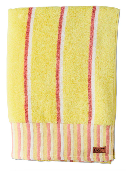 Kip & Co Stripe Terry Bath Sheet / Beach Towel