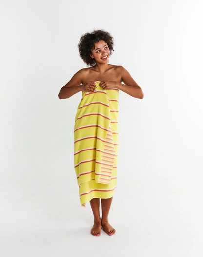 Kip & Co Stripe Terry Bath Sheet / Beach Towel