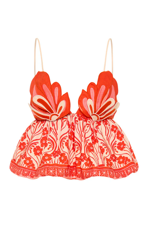 Antipodean Clover Flower Crop Top WAS $525