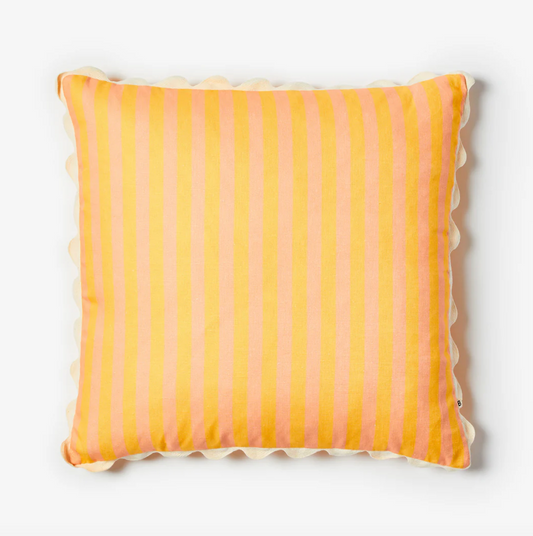 Bonnie & Neil Thin Stripe Yellow Cushion