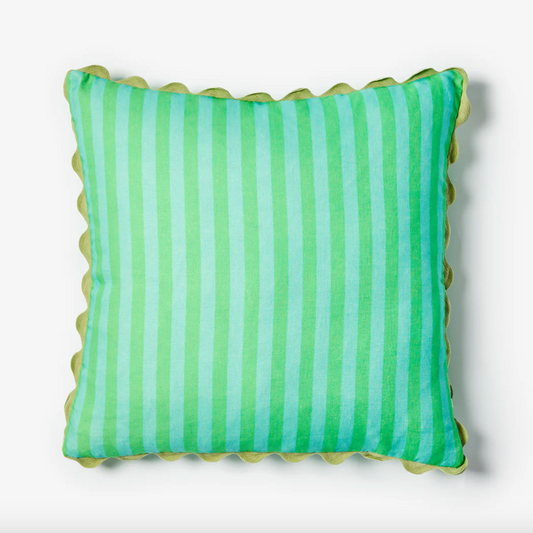 Bonnie & Neil Thin Stripe Jade Cushion