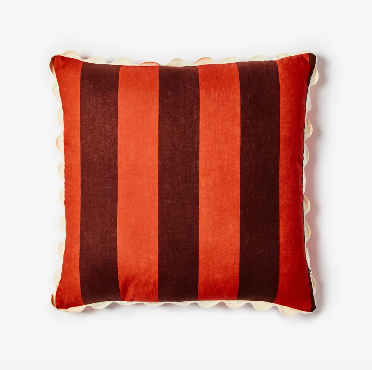 Bonnie & Neil Big Stripe Burgundy Cushion