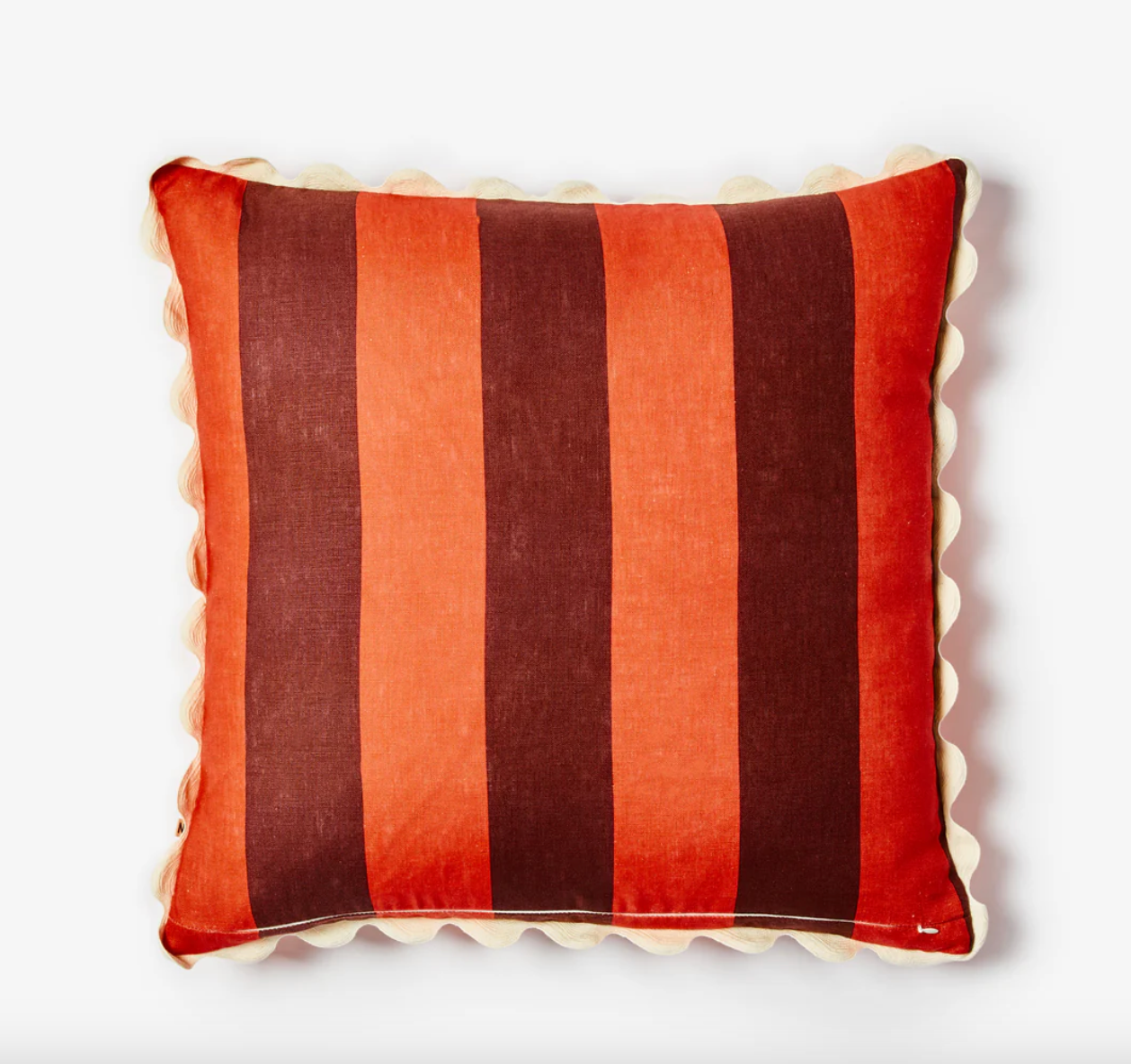 Bonnie & Neil Big Stripe Burgundy Cushion