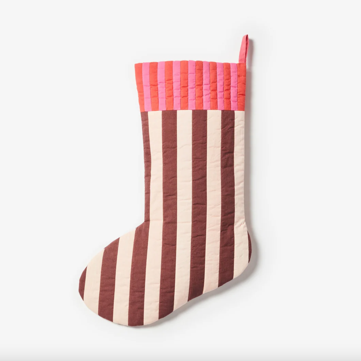 Bonnie & Neil Stripe Pink Christmas Stocking