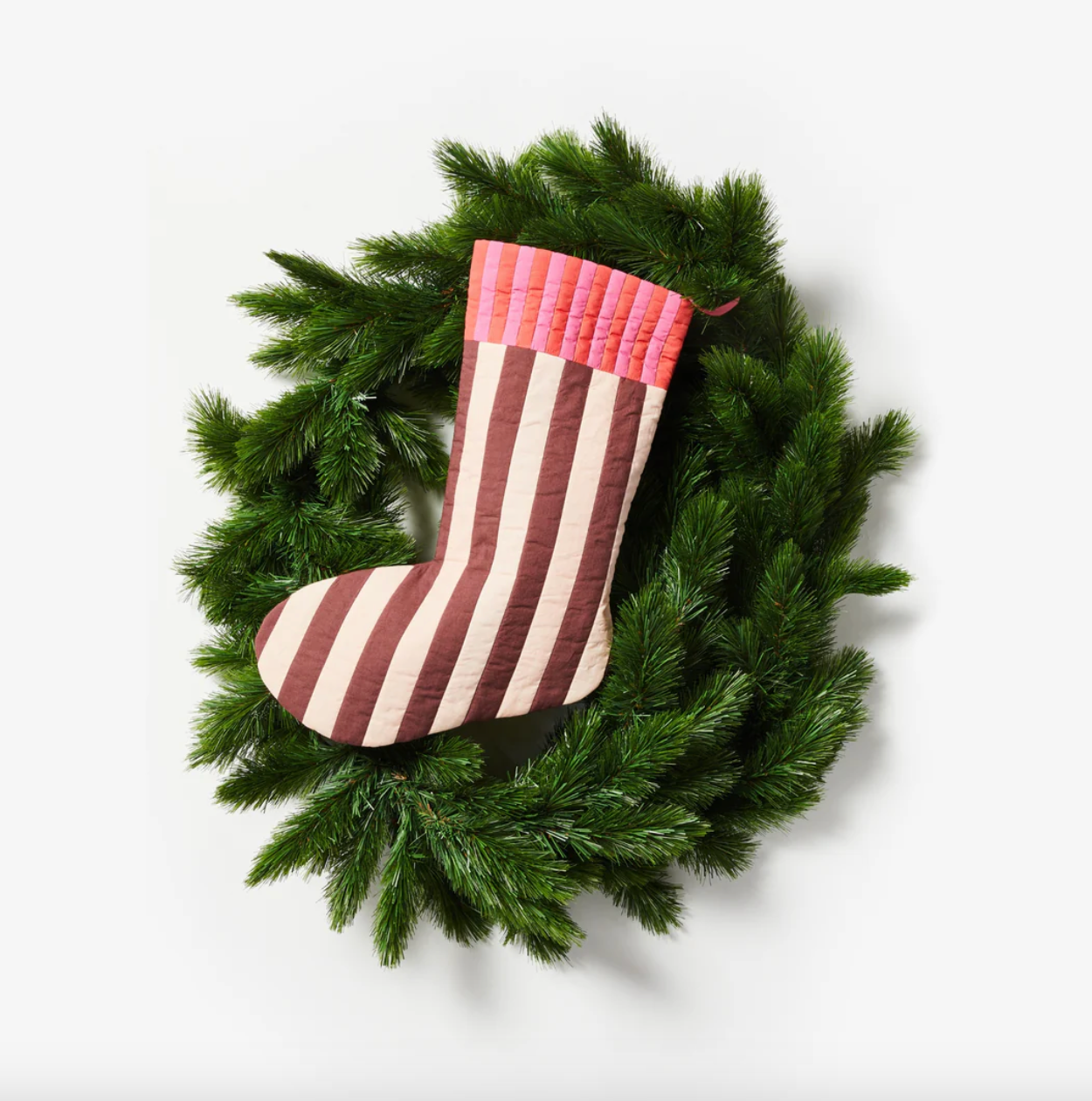 Bonnie & Neil Stripe Pink Christmas Stocking