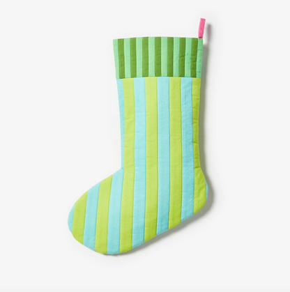 Bonnie & Neil Stripe Green Christmas Stocking