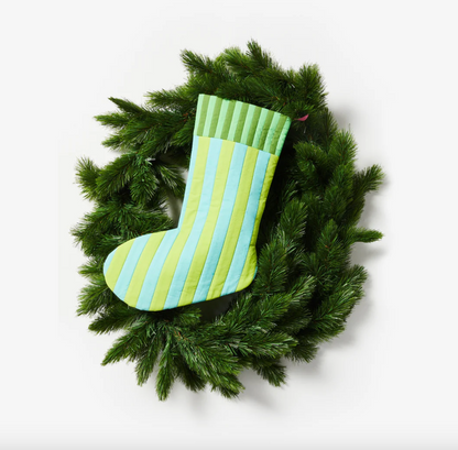 Bonnie & Neil Stripe Green Christmas Stocking