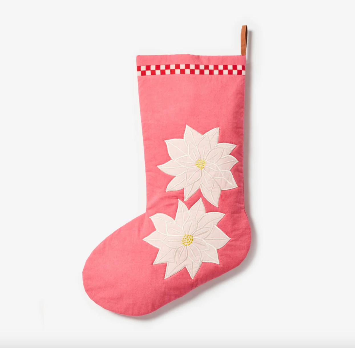 Bonnie & Neil Poinsettia Pink Christmas Stocking