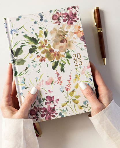 2025 Desktop Linen Bound Planner