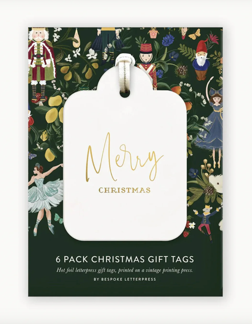 Bespoke Letterpress 6pk Christmas Gift Tags