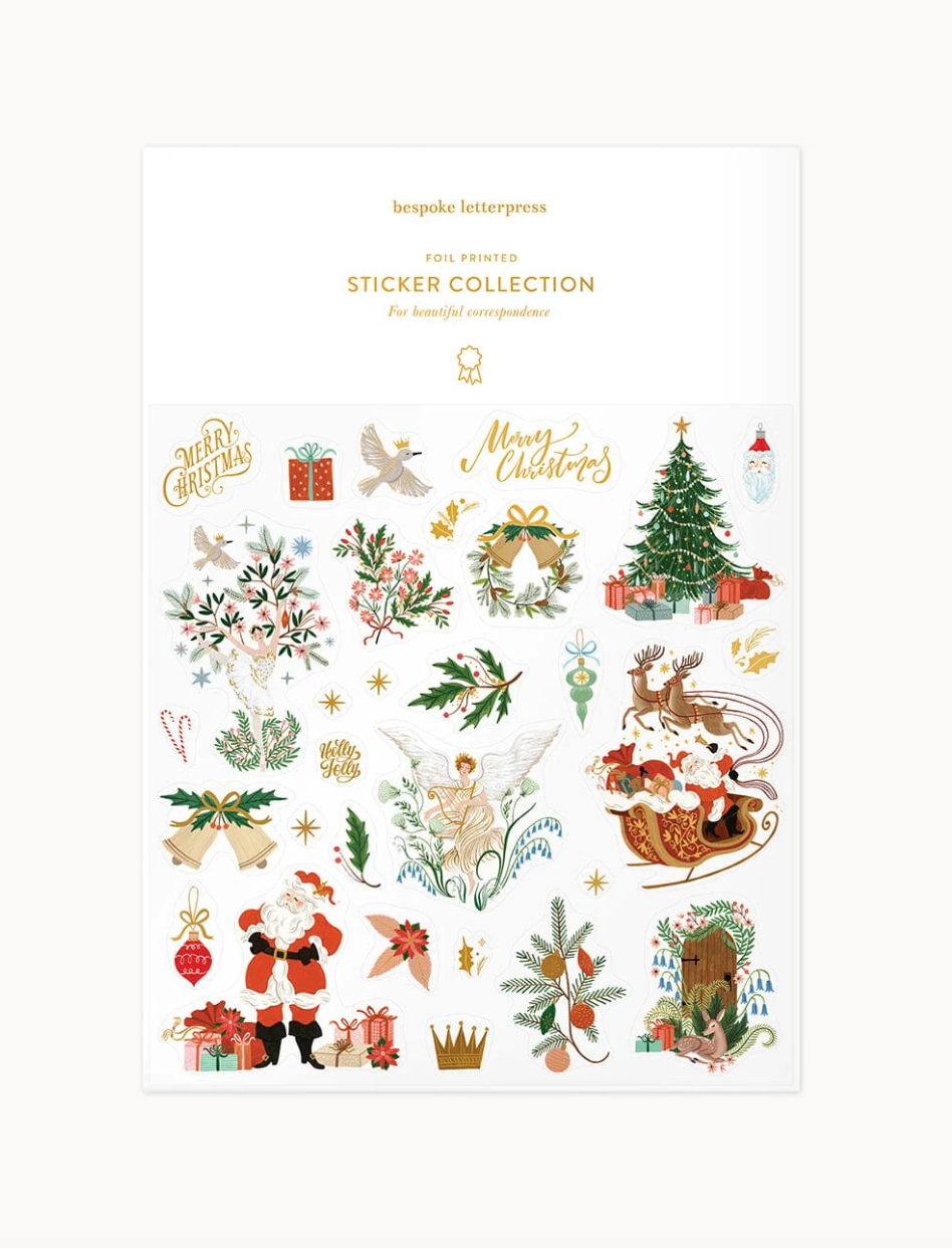 Bespoke Letterpress An Enchanted Christmas Sticker Sheet