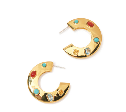 Lizzie Fortunato Saucer Hoop Earrings