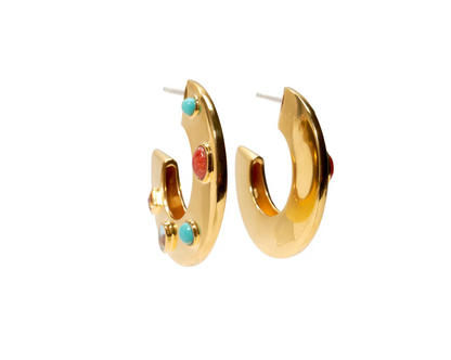 Lizzie Fortunato Saucer Hoop Earrings