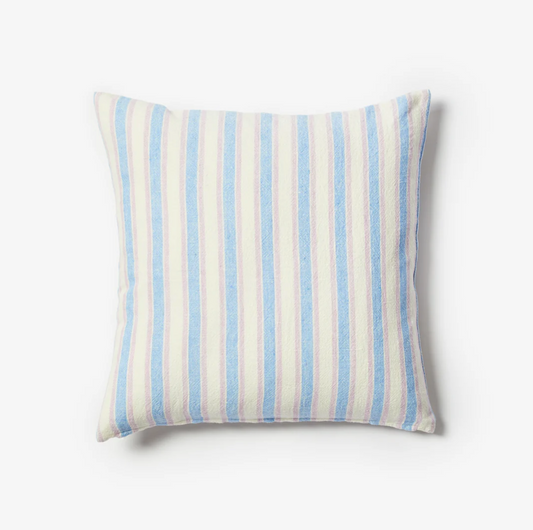 Bonnie & Neil Blue Striped Linen Cushion