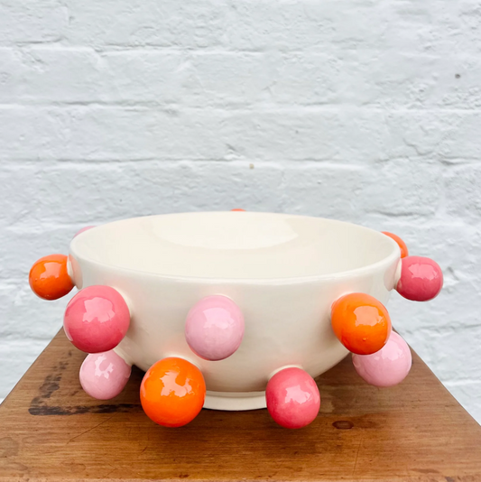 Noss Bubble Bowl - Pink & Orange