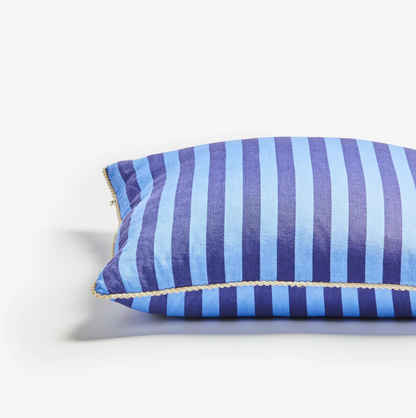 Bonnie & Neil Blue Striped Cushion