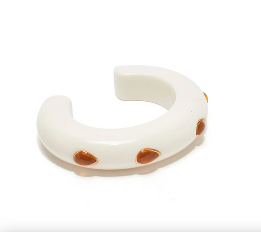 Ridge Cuff in Alabaste & Amber