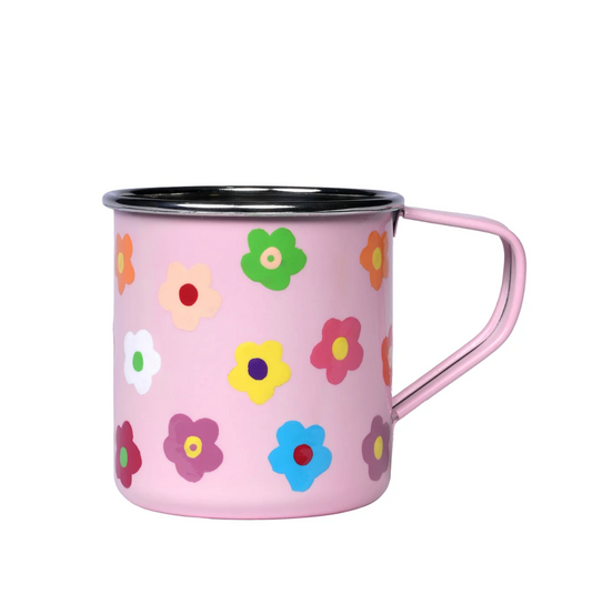 Picnic Folk Camp Mug- Daisies