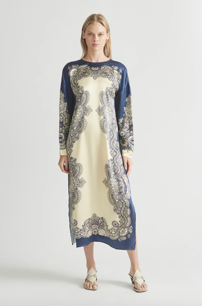 Antipodean Island Long Sleeve Column Dress