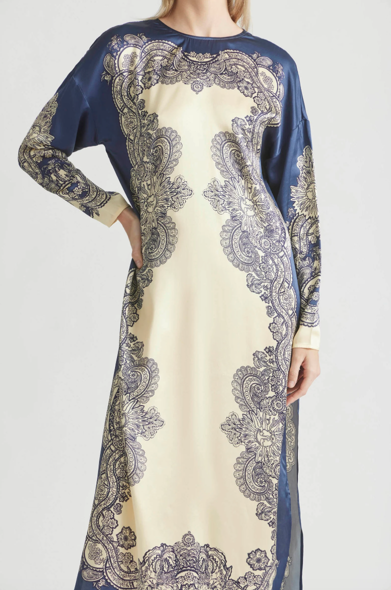 Antipodean Island Long Sleeve Column Dress