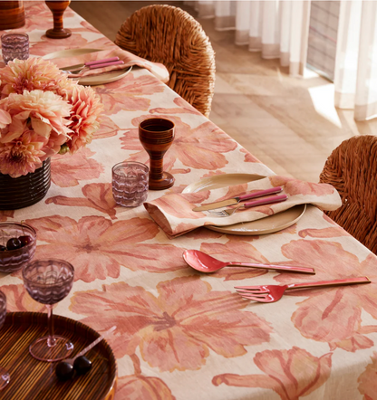 Bonnie & Neil Tulip Pink Table Linen