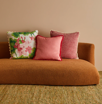 Bonnie & Neil Pinstripe Rose Cushion