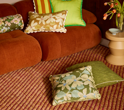 Bonnie & Neil Violet Khaki Cushion