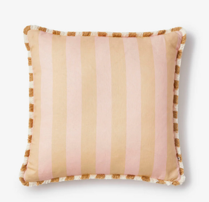 Bonnie & Neil Bold Stripe Buff Cushion