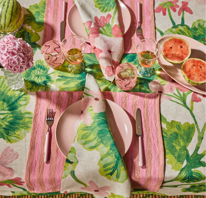 Bonnie & Neil Geranium Table Linen