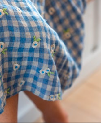 Mandalay Lee Gingham Flowers Dress