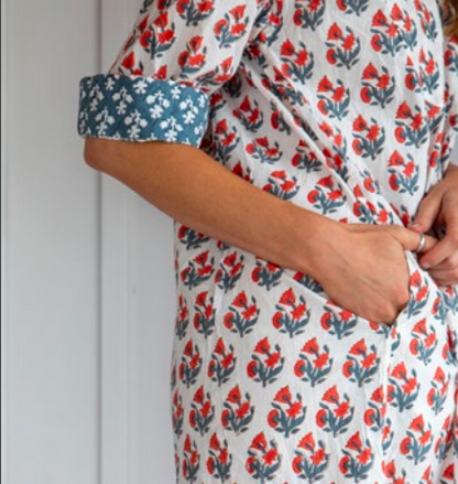 Mandalay Flower Bunch Shirtdress