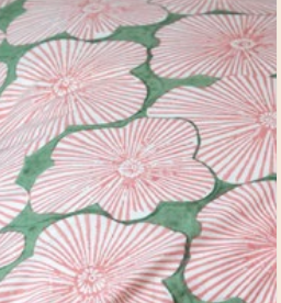 Mandalay Designs Stripe Hibiscus Bed Linen
