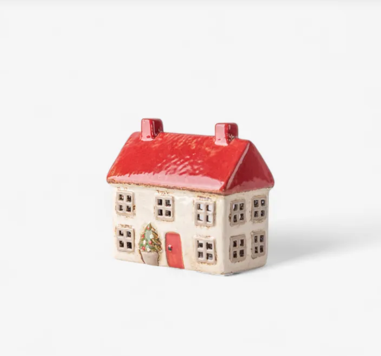 Christmas Tea Light Stone Cottage