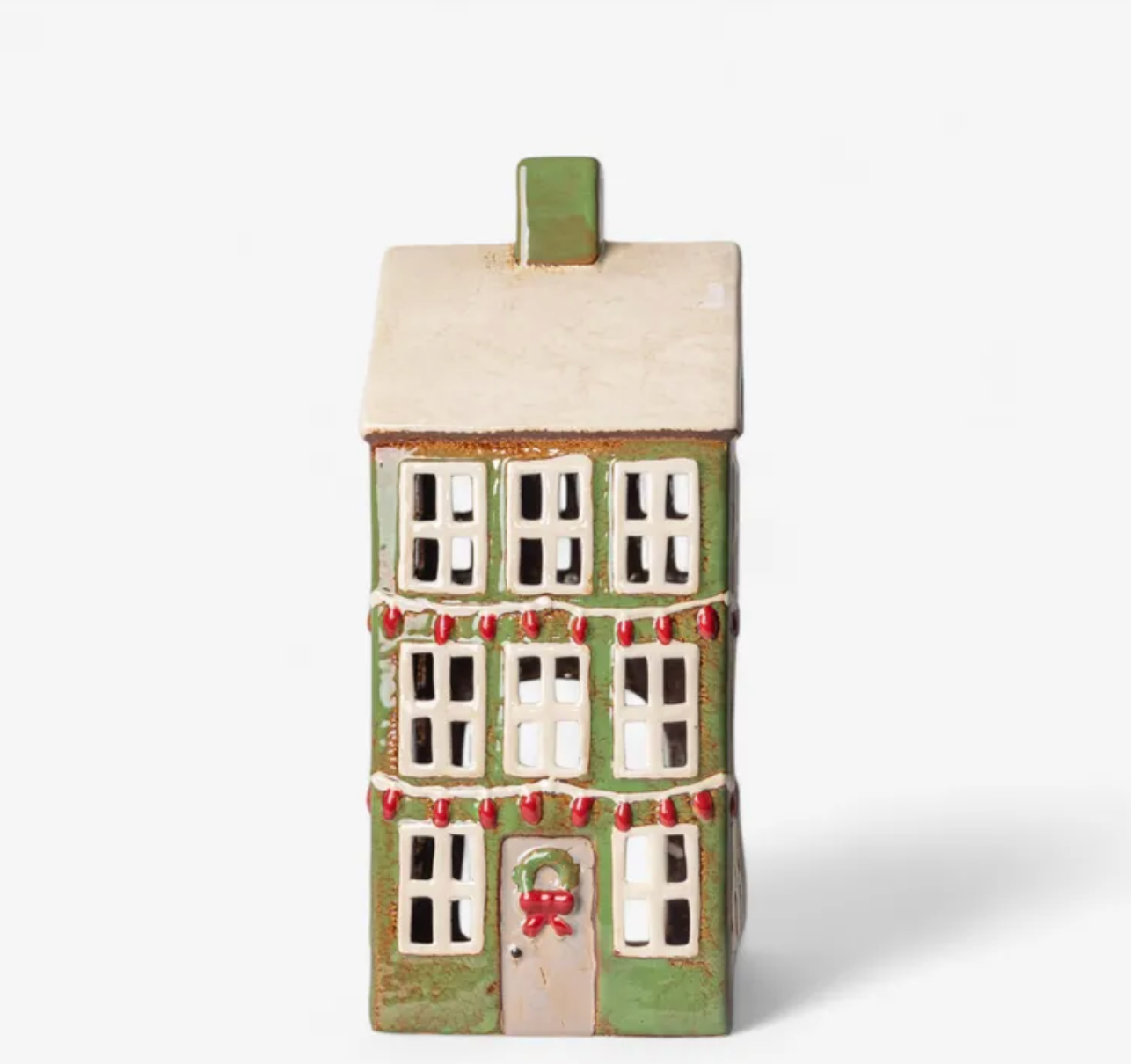 Christmas Tea Light Grande Chalet Green