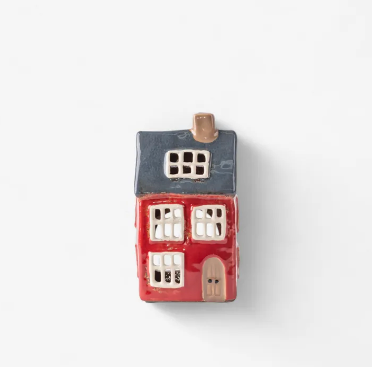 Christmas Tea Light Navy Roof House