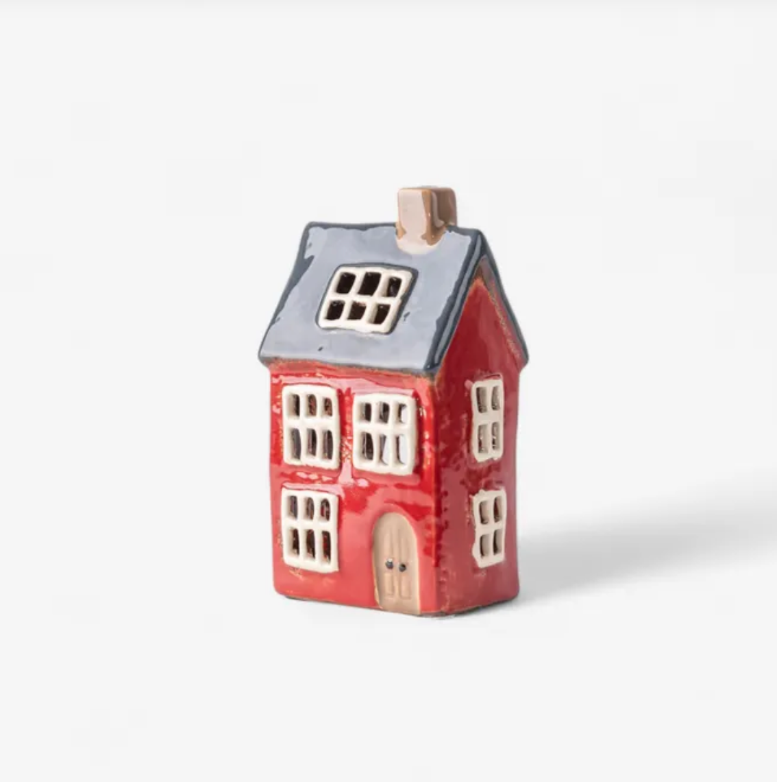 Christmas Tea Light Navy Roof House